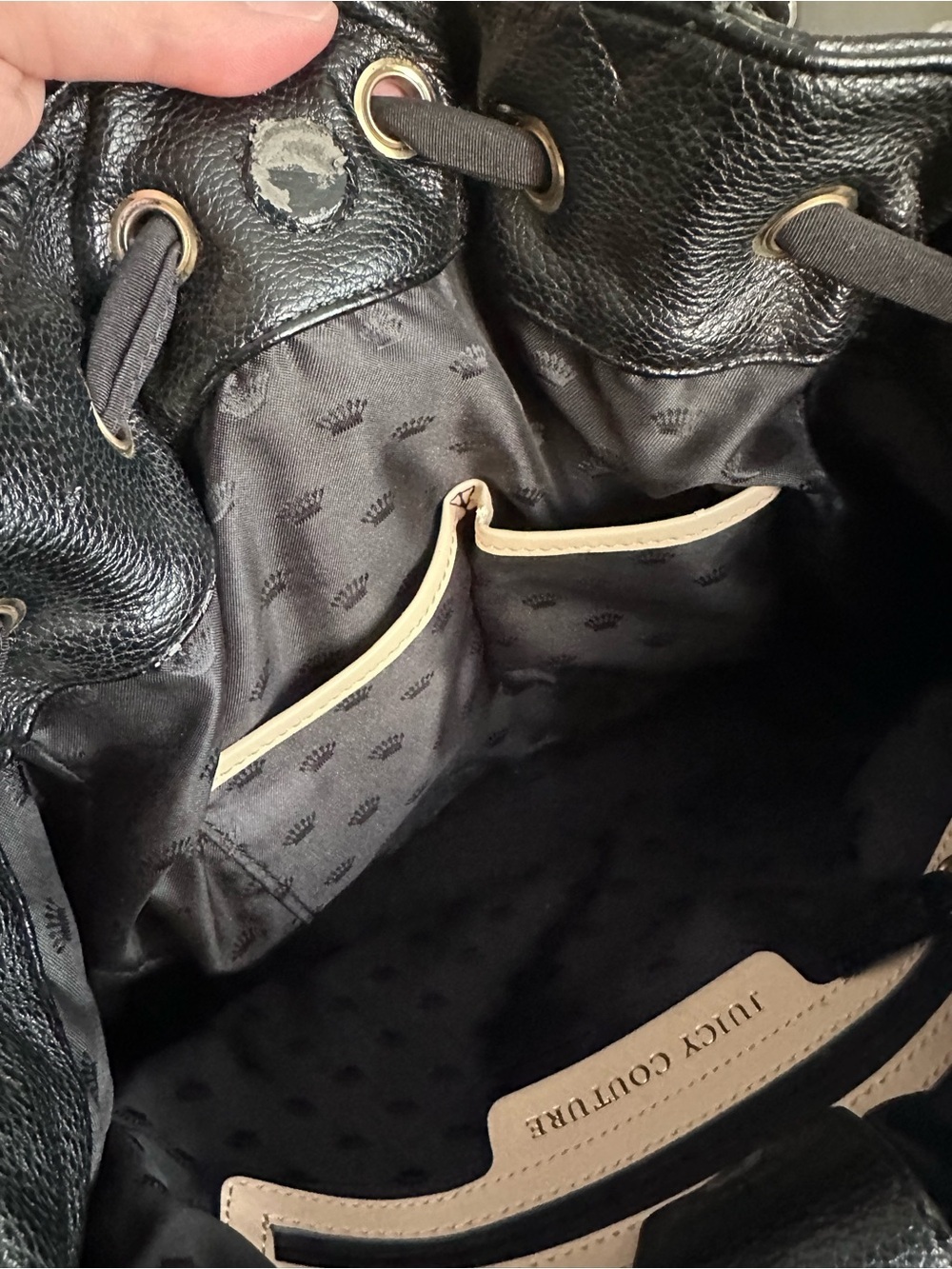 Juicy Couture Black Nylon Malibu Daydreamer Bag - Y2K Tote Purse - Picture 11 of 16
